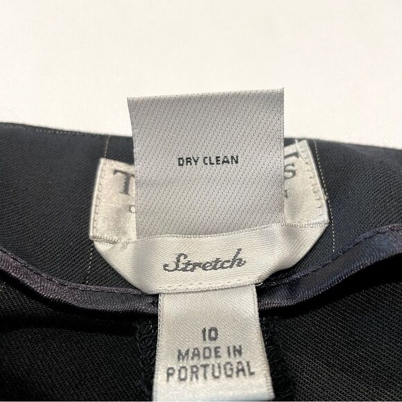 Talbots Collection Petites Women's Navy Plaid Trousers Size 10P Stretch - Picture 5 of 11